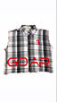 GOAR Plaid Cropped Button Shirt armless