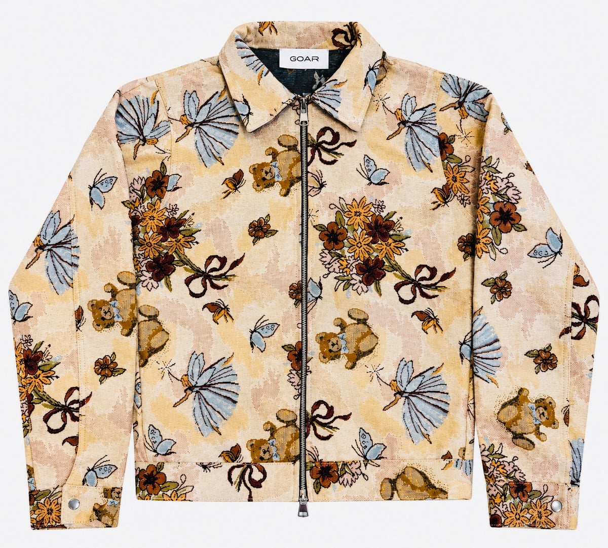 GOAR Floral Jacquard Zip Jacket