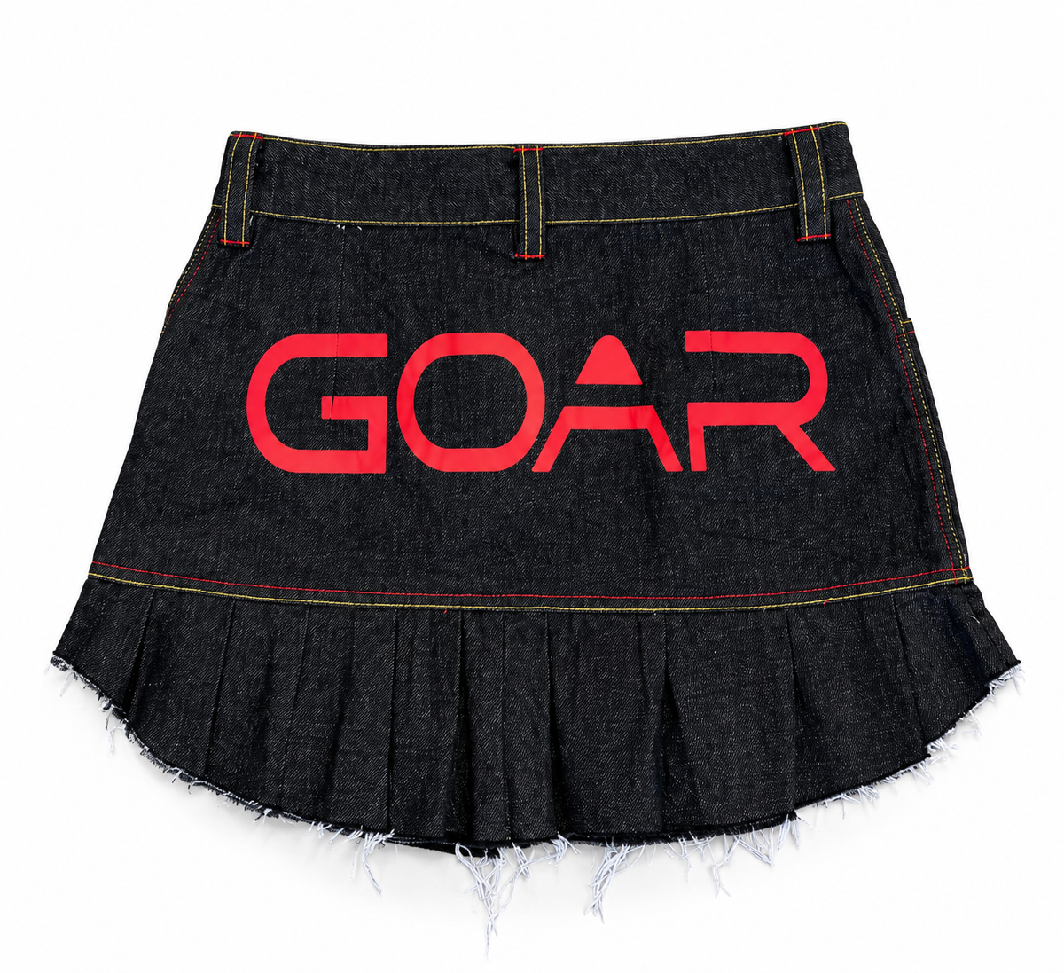 GOAR Pleated Denim Mini Skirt