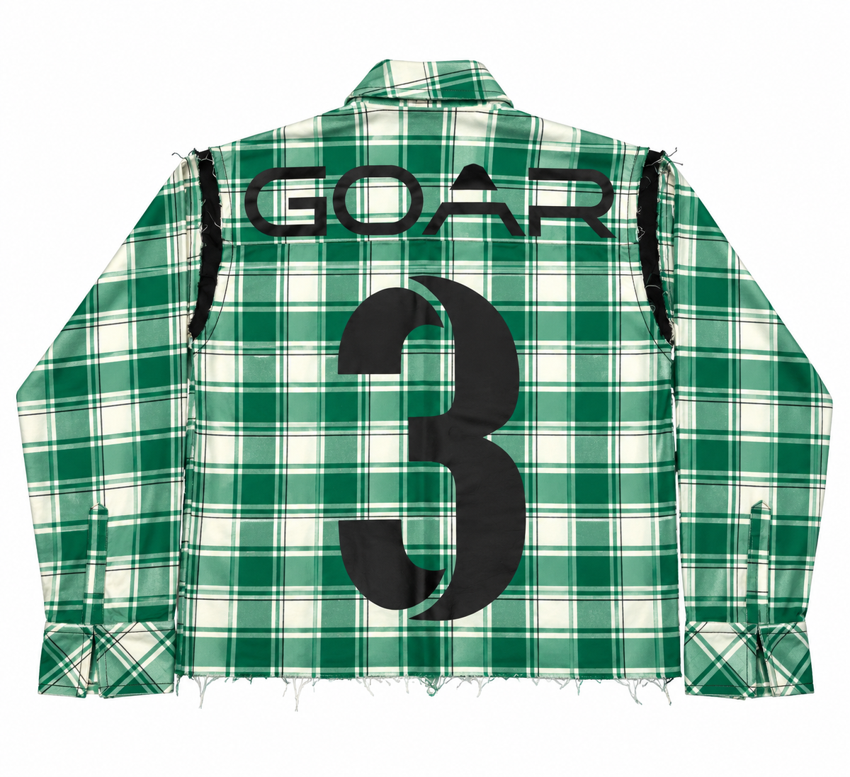 GOAR Plaid Cropped Button Shirt long